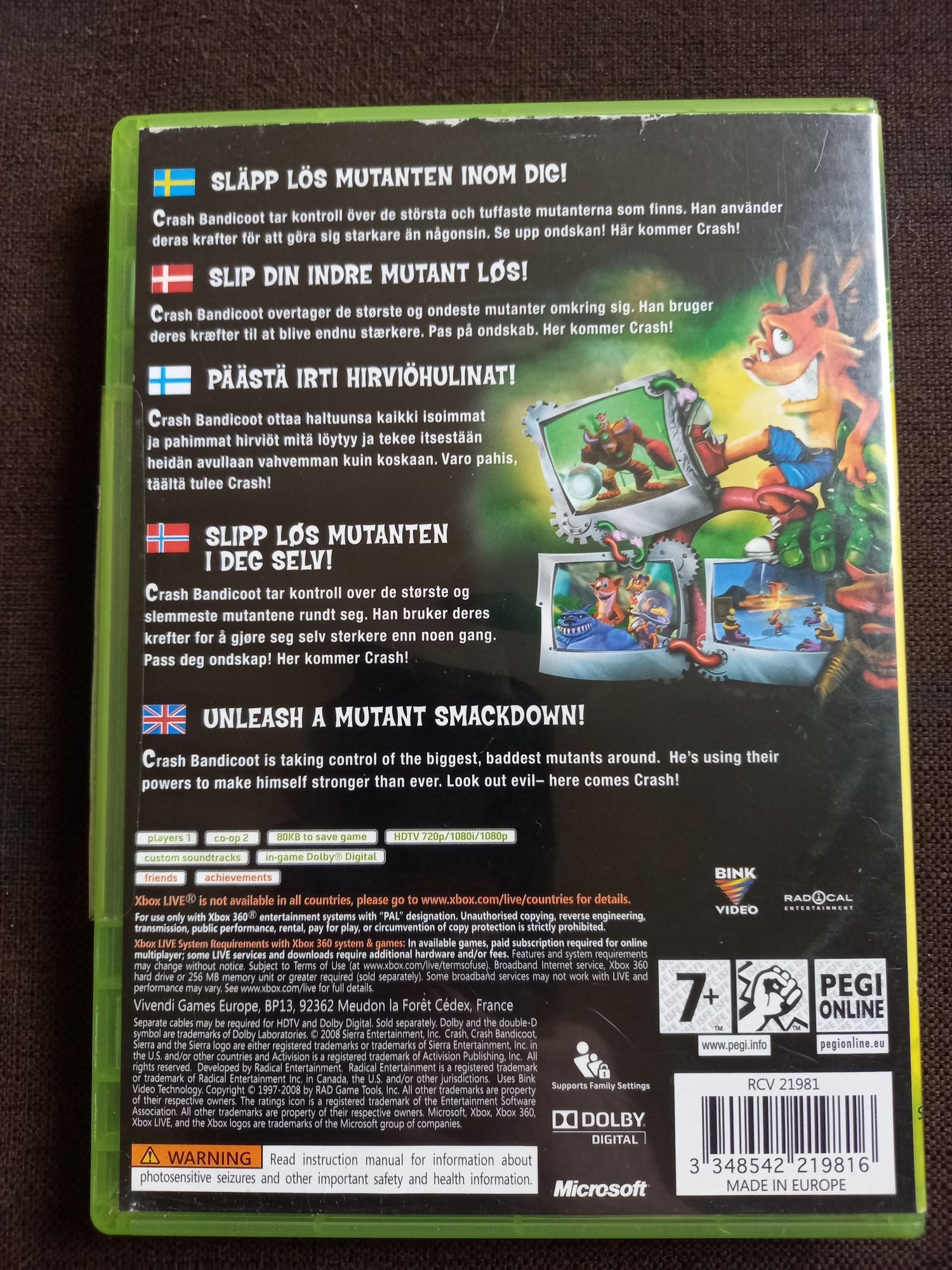 Gra Crash Mind Over Mutant na xbox 360