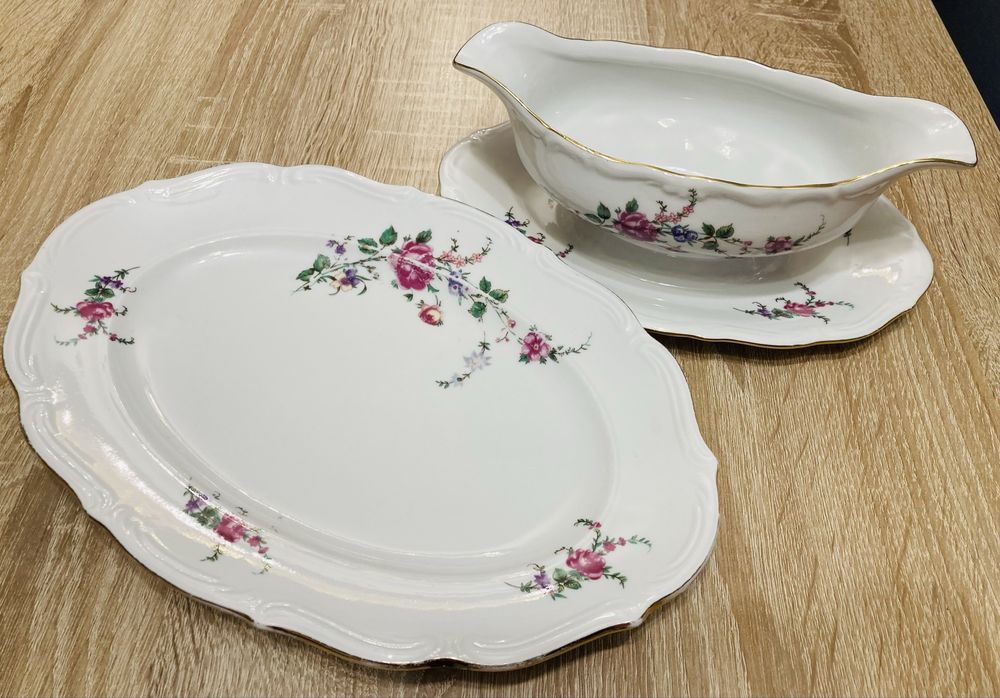 Sosjerka i półmisek porcelana Walbrzych