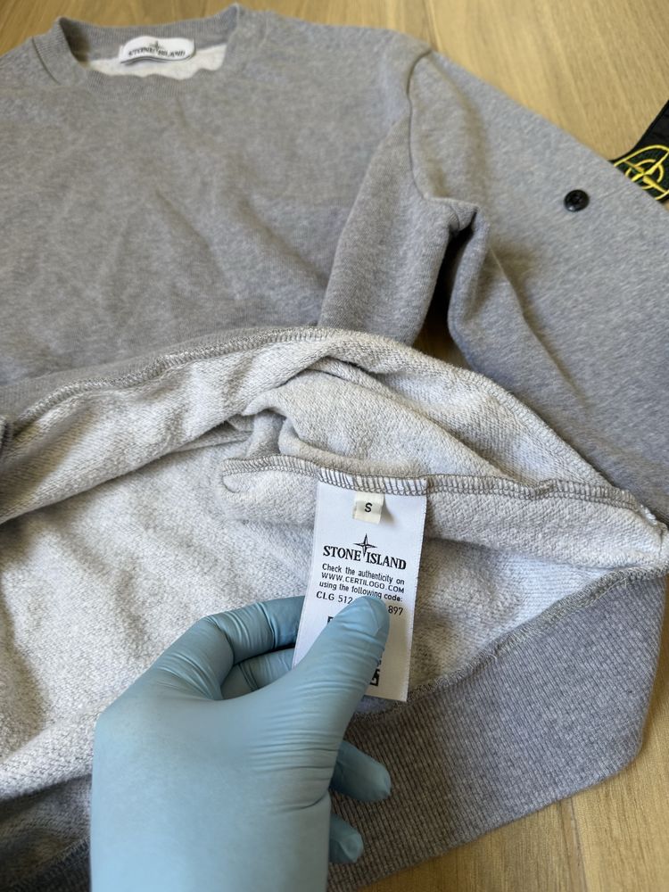 Світшот Stone Island Authentic Gray оригінал стон айленд