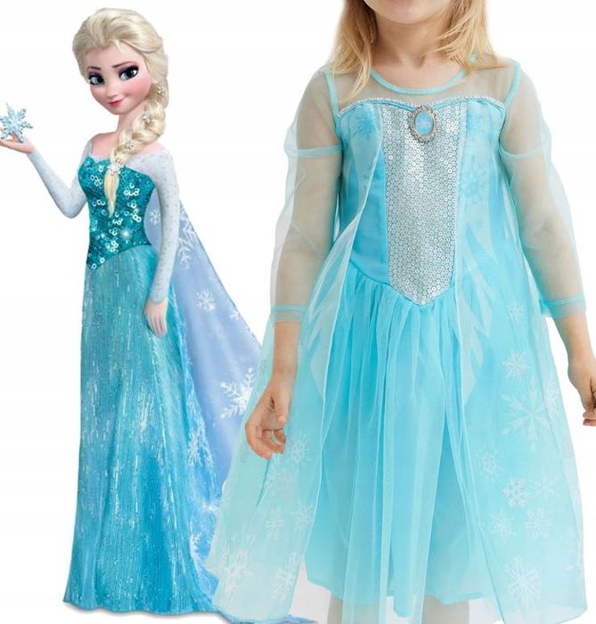 Elza, Elsa , Frozen, Kraina Lodu kostium  104 110, 116