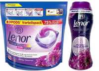 Zestaw Lenor Amethyst 49 kapsułki do prania kolorów DE +perełki Lenor