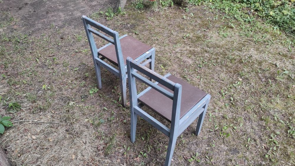 Krzesła PRL lata 60 do renowacji 11 sztuk tanio