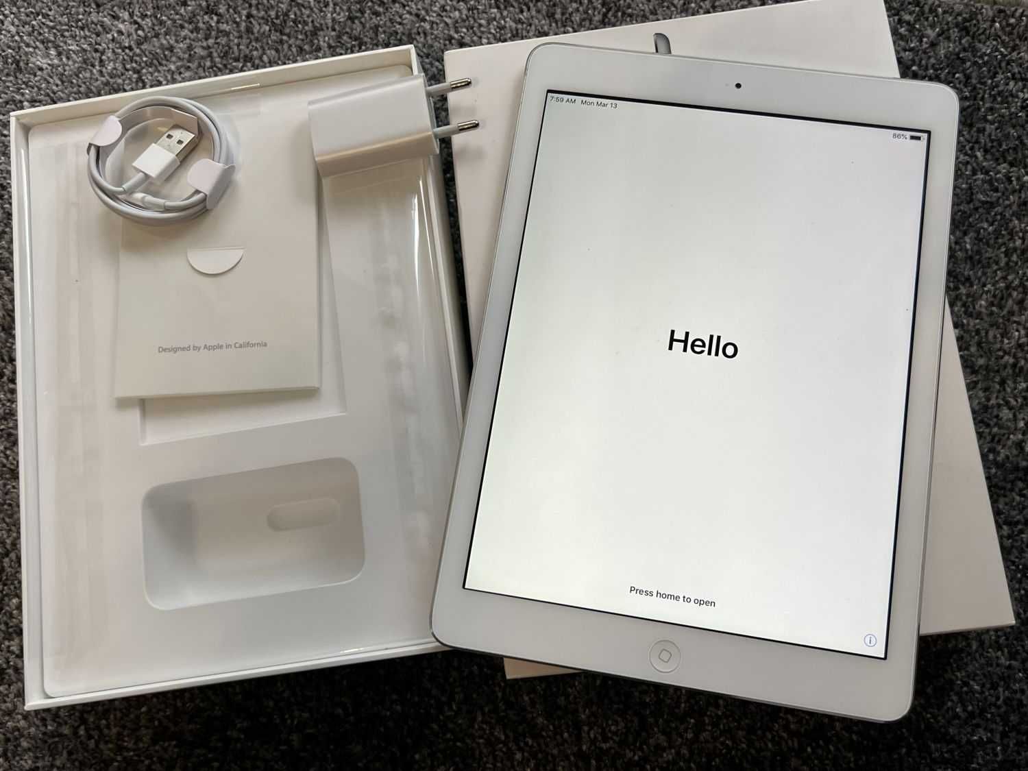 Tablet Apple iPad Air 16GB SILVER Srebrny Biały Grey Szary Gwarancja