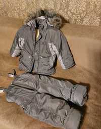 Штани напівкомбінезон куртка Зимовий костюм для хлопчика ріст 98 см.