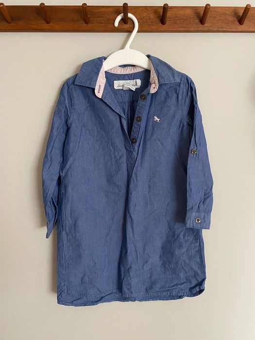 Granatowa sukienka koszulowa ala jeans H&M rozm 98