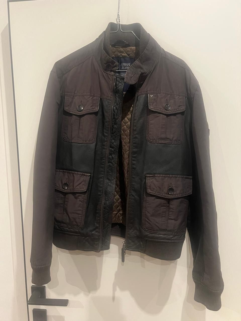 Куртка кожаная Armani Jeans (оригинал)
