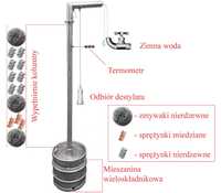 Destylator Aabratek 50l Głowica Rektyfikacyjna Chłodnica podwójna