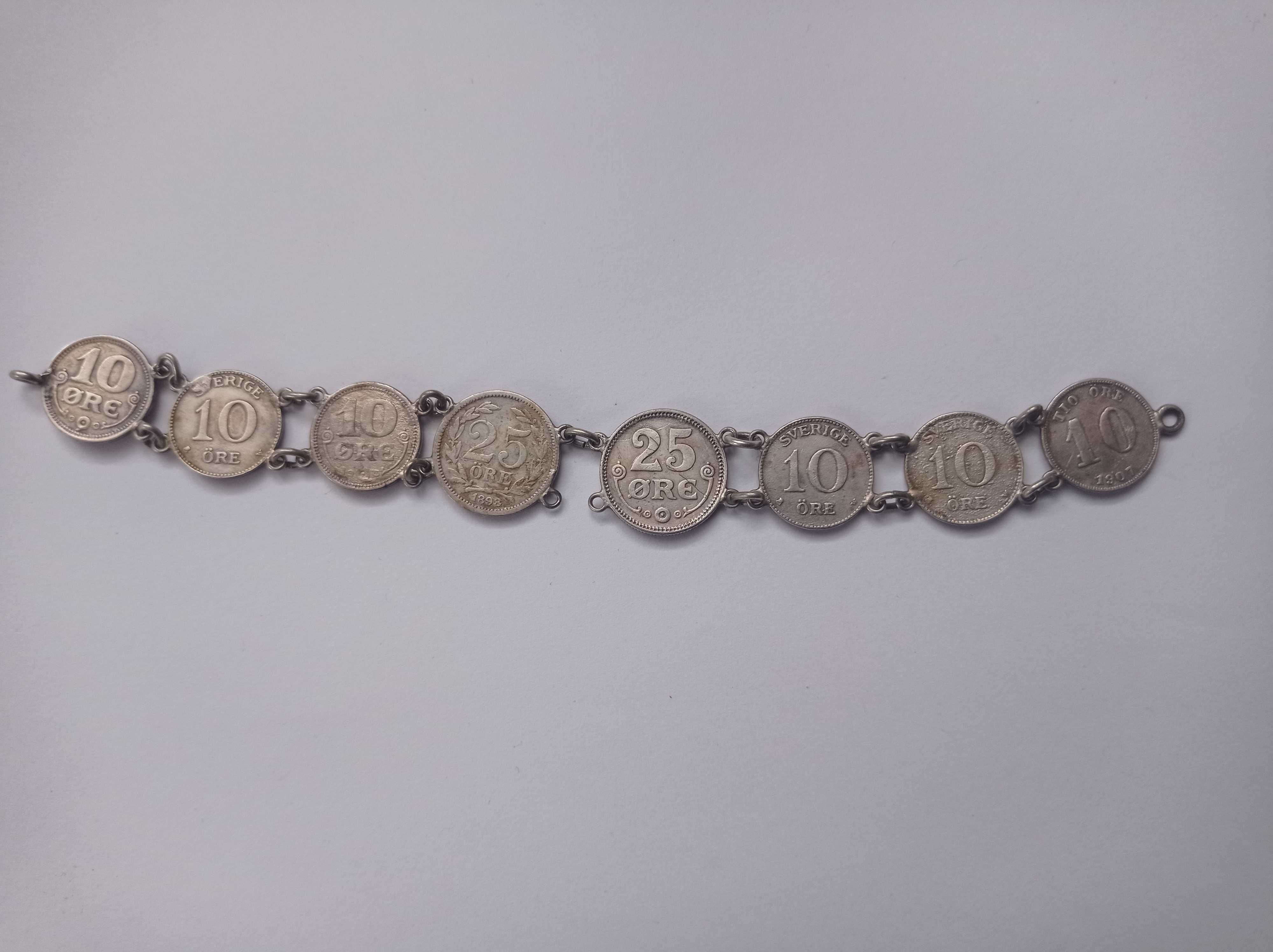 Stare monety - Szwecja - 1898 - 1920 - bransoletka