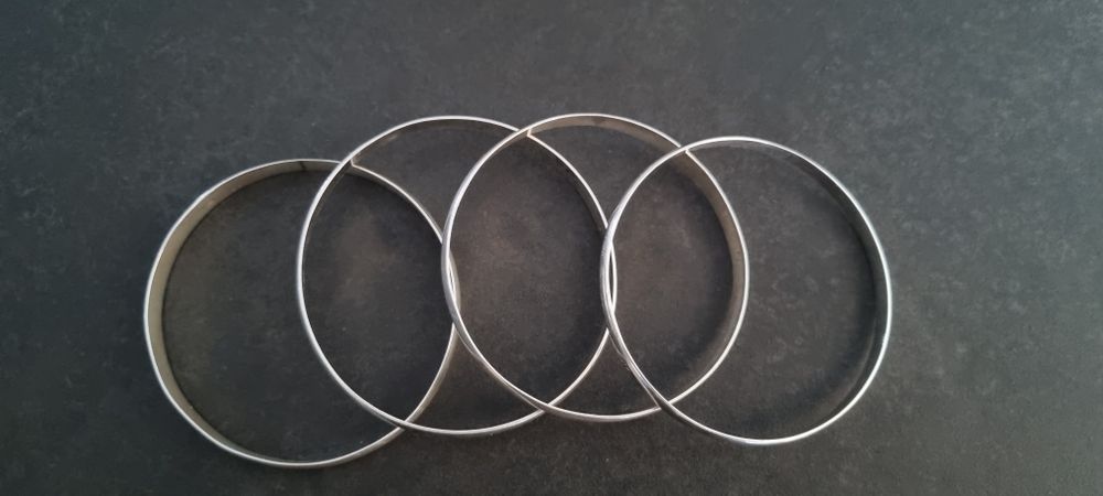 4 srebrne bransoletki koła próba 925 66g