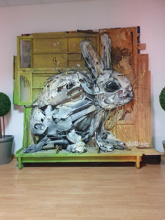 Escultura volumétrica, Assemblage, original único de Bordalo II
