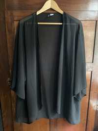 Czarne kimono narzutka paryski styl y2k HM
