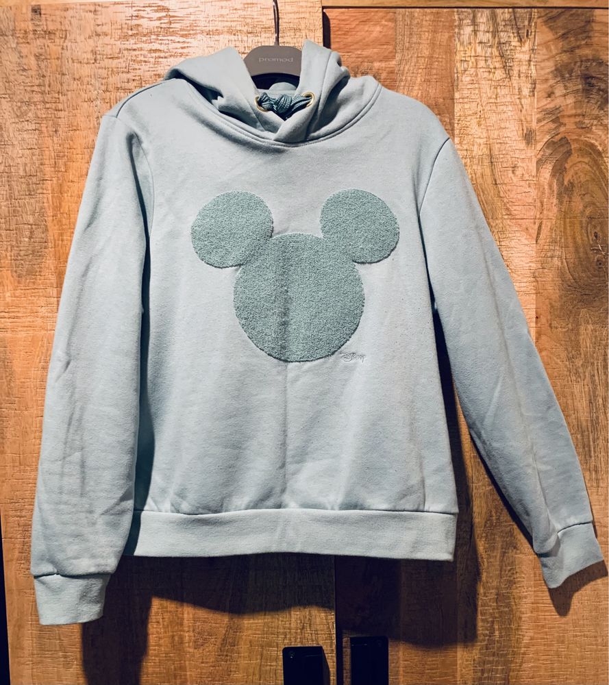 Bluza bawełniana z kapturem z wzorem Mickey Mouse r.M