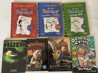 Livros variados de criança e ficção