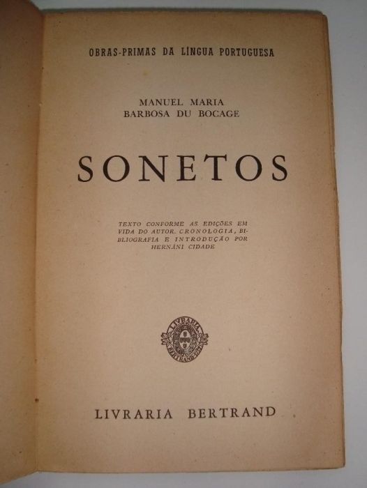 Sonetos - Bocage