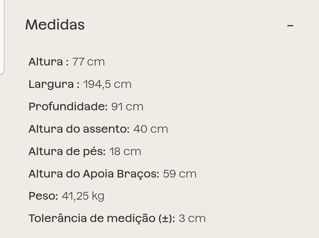 Sofá-cama de veludo bege/creme 3 lugares novo na embalagem.