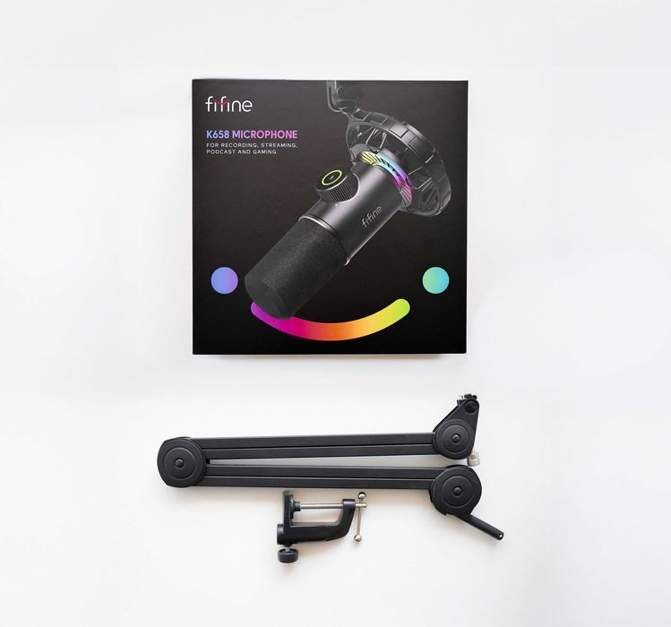 FIFINE K658 | Студійний USB мікрофон | + Пантограф FIFINE BM63