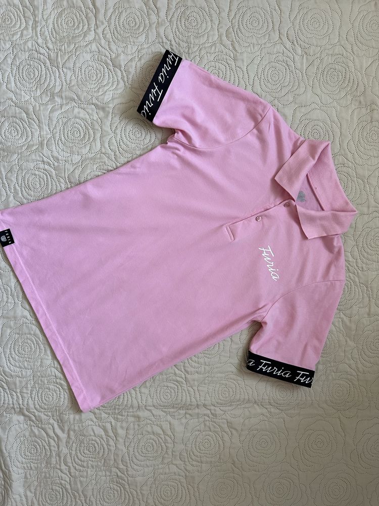 Furia S 36 t-shirt damski koszulka pudrowy róż jak nowy