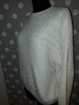 Sweter sinsay biały gruby splot XS
