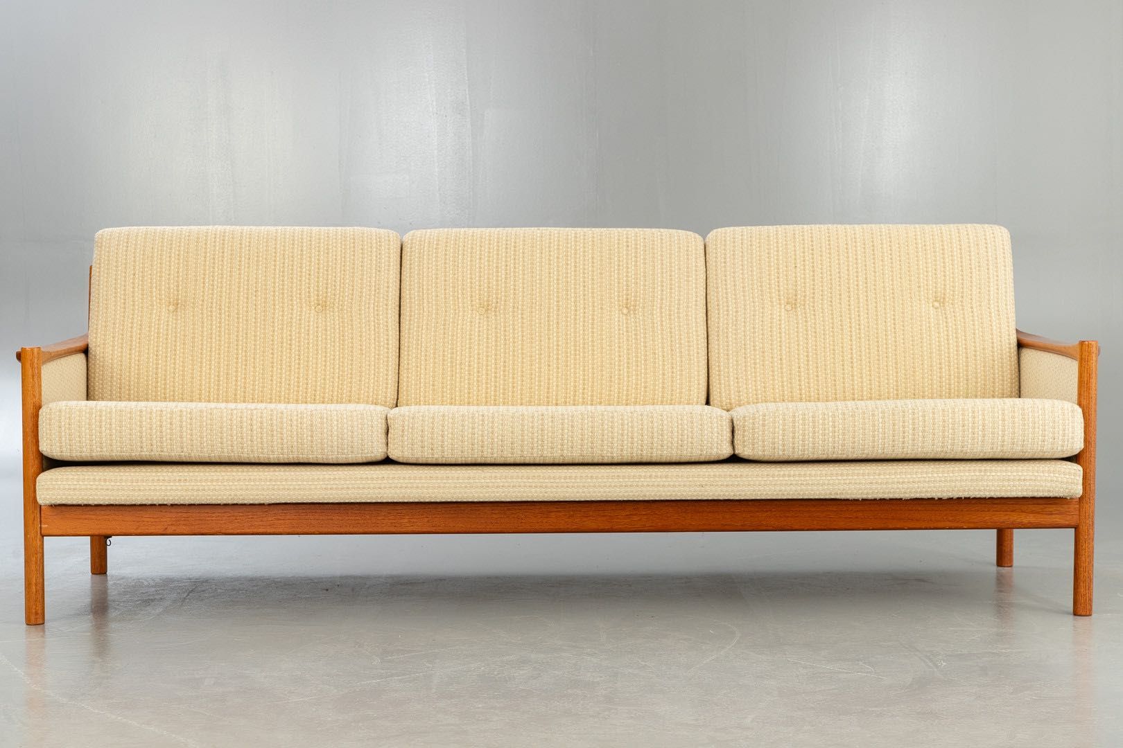Sofa 3-osobowa | rama z drewna tekowego | Dania 1960s