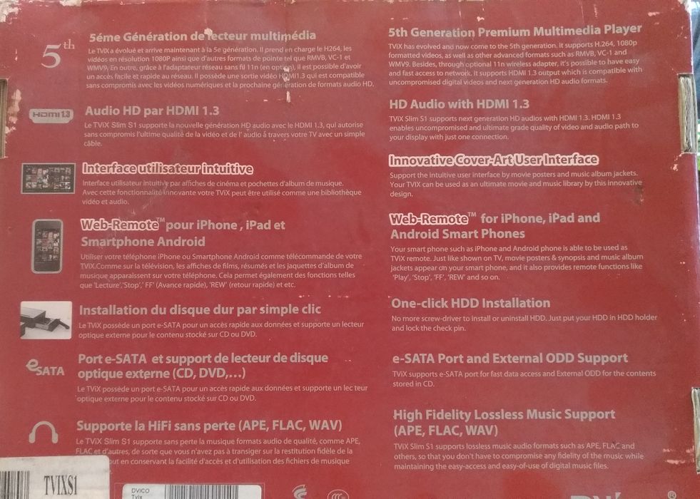 Multimedia player TVX slim 1 dvico