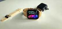 Smartwatch damski zegarek złoty kolor bransolety