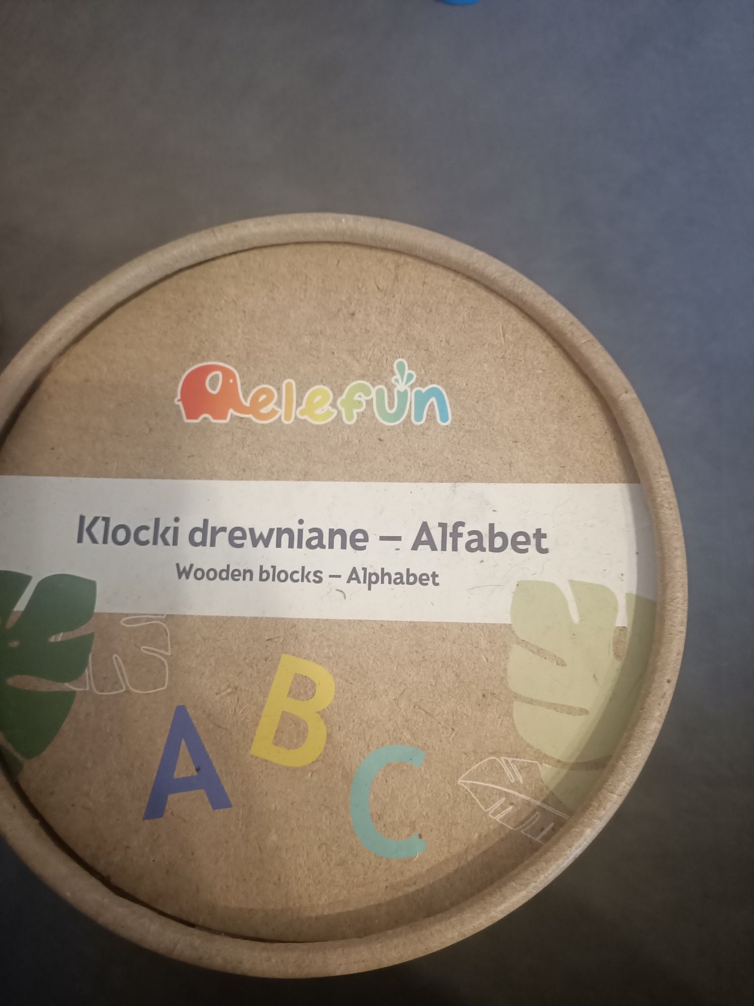 Drewniane klocki elefun 12+