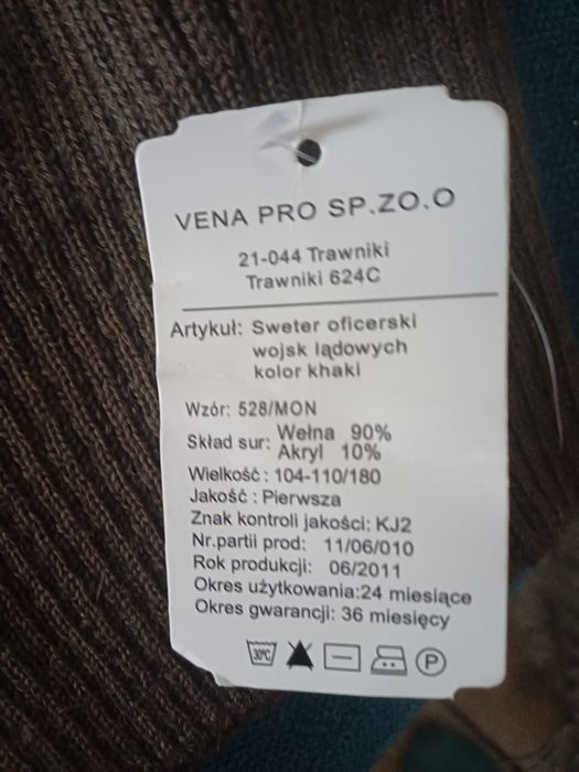 Swetr oficerski nowy