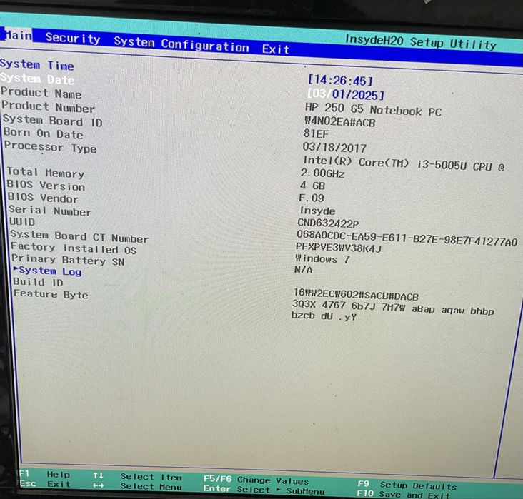 Материнська плата LA-D703P rev:1.0  до HP 250 G5