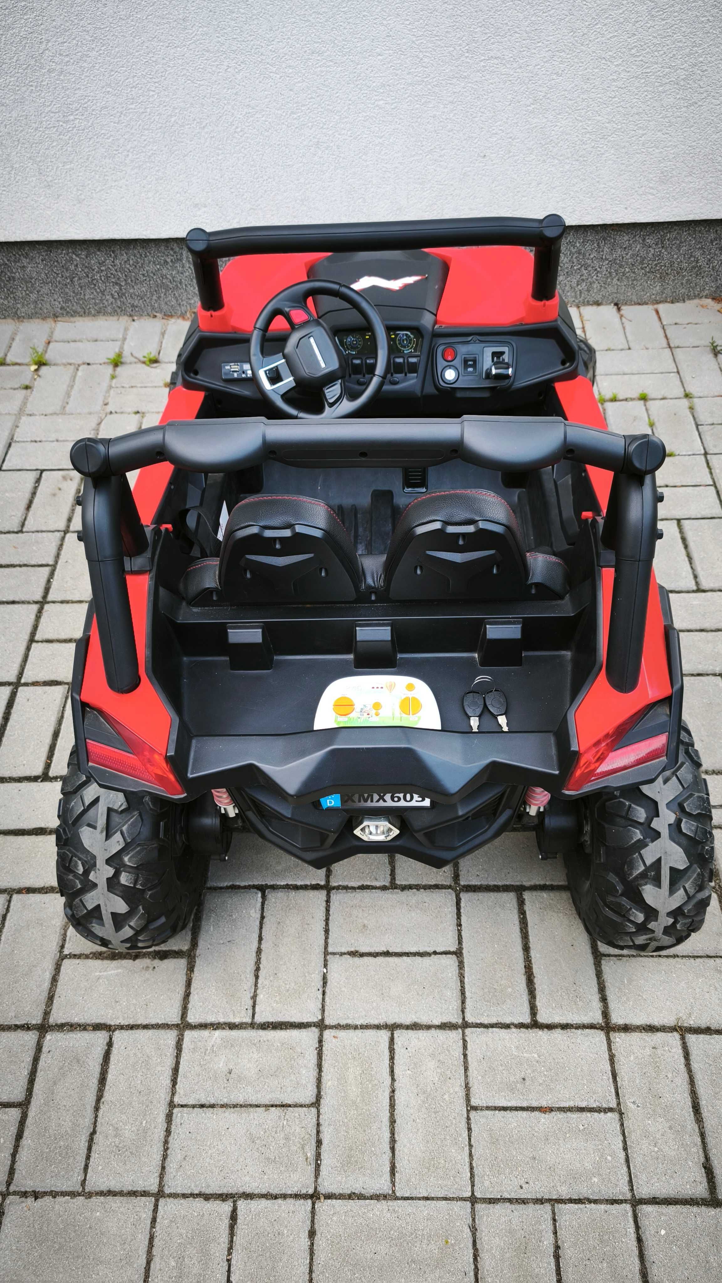 Auto elektryczne dwuosobowe Buggy Jeep SUV napęd 4x4 full LED pilot