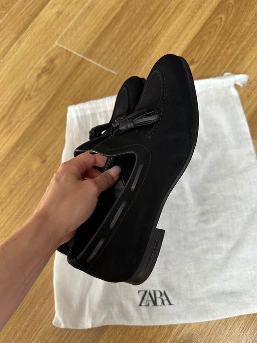 Чоловічі лофери туфлі замшеві Zara
