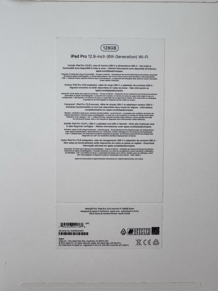 Ipad pro 12,9” 128gb