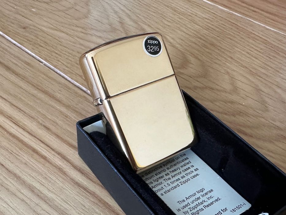 Новая бензиновая зажигалка Zippo 169 Armor High Polish Brass из США