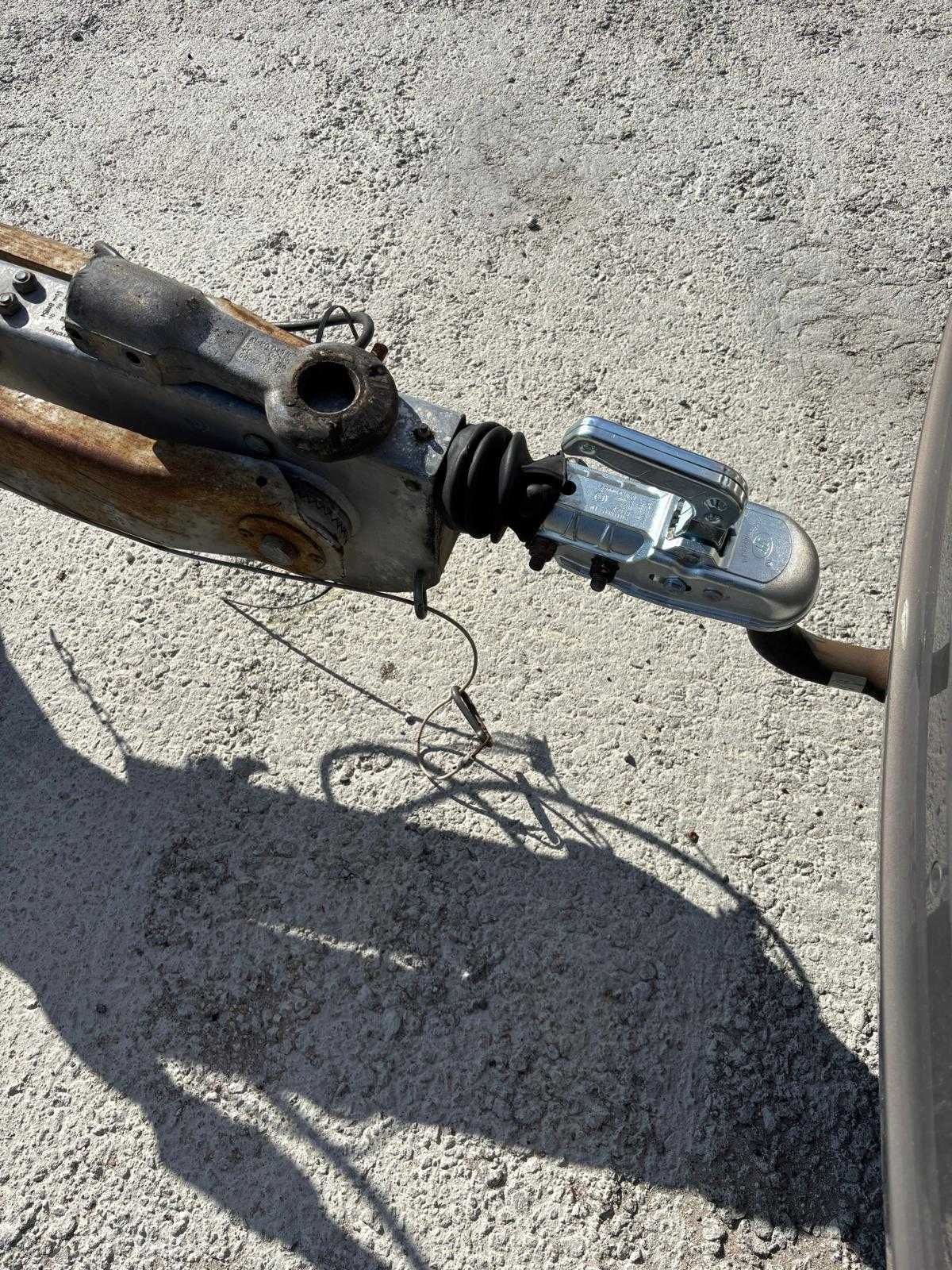 Przyczepa dwuosiowa pod minikoparkę regulowany zaczep DMC 2500
