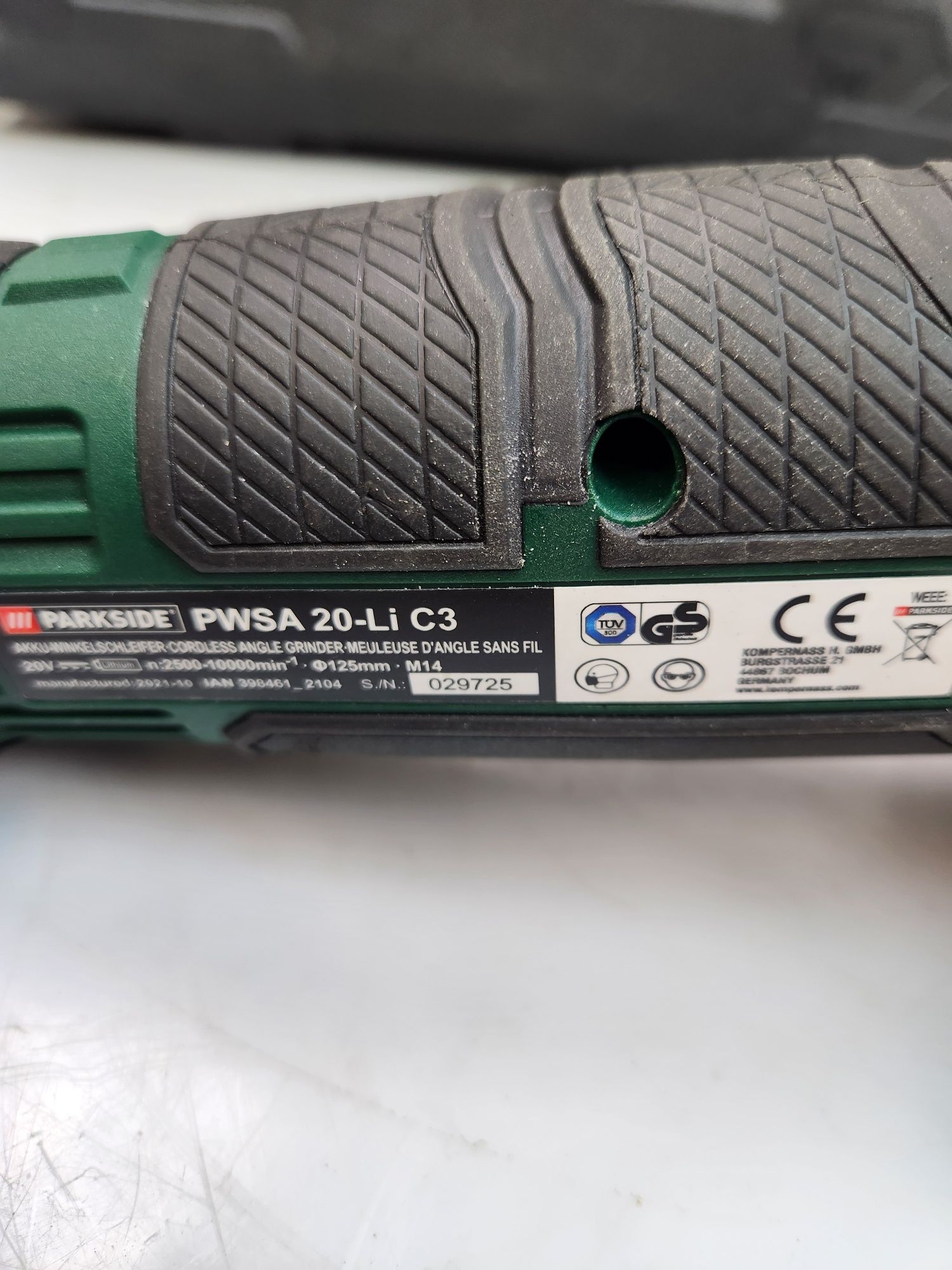 Szlifierka akumulatorowa Parkside pwsa 20-li C3