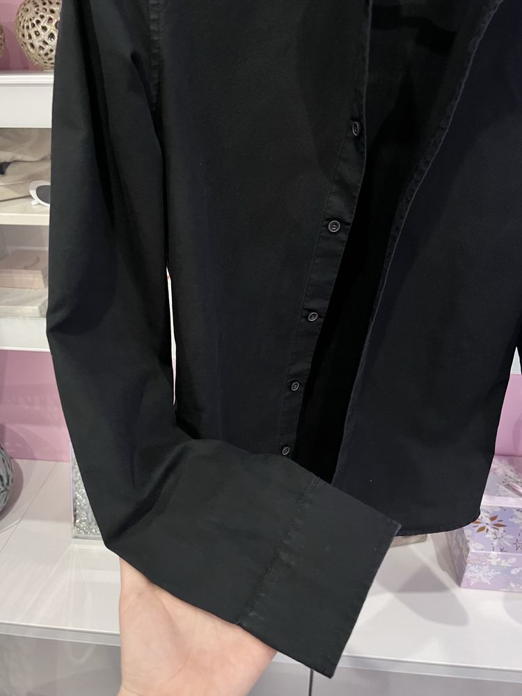 Koszula męska czarna Slim Fit Reserved r. S barmańska