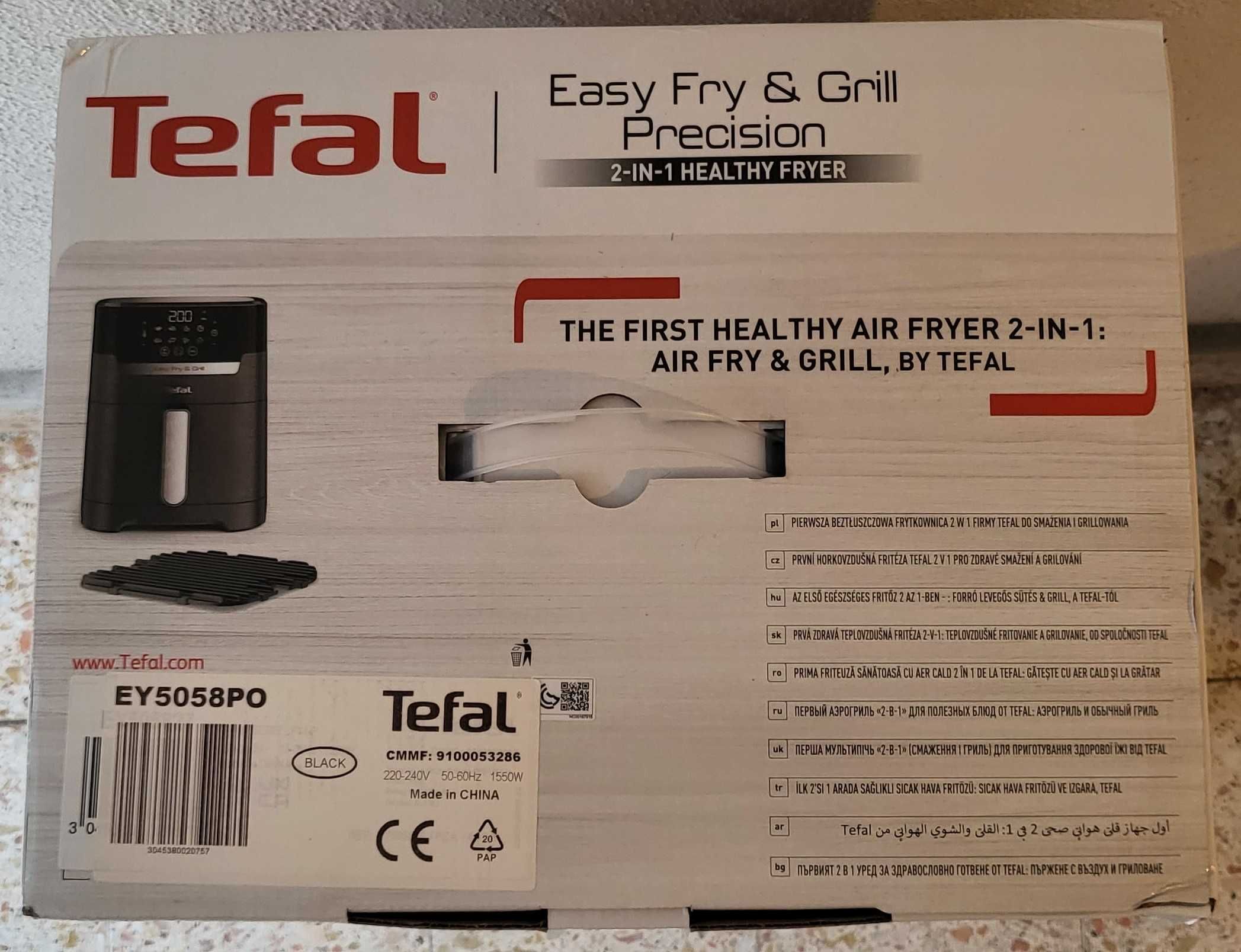 Fritadeira Air Tefal Fryer Easy Fry & Grill EY5058 4,2L 1550W, Nova