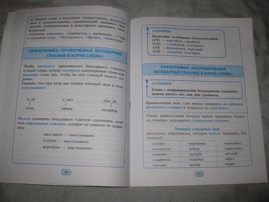 Довідник Російська мова Русский язык  в таблицах и схемах 1-4 клас