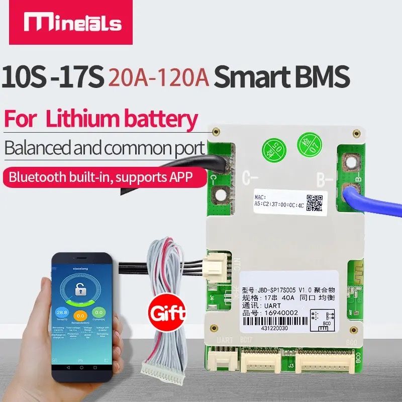 Smart BMS 17S 10-17S 40A Xiaoxiang JBD Балансир смарт бмс 10S 13S 16S