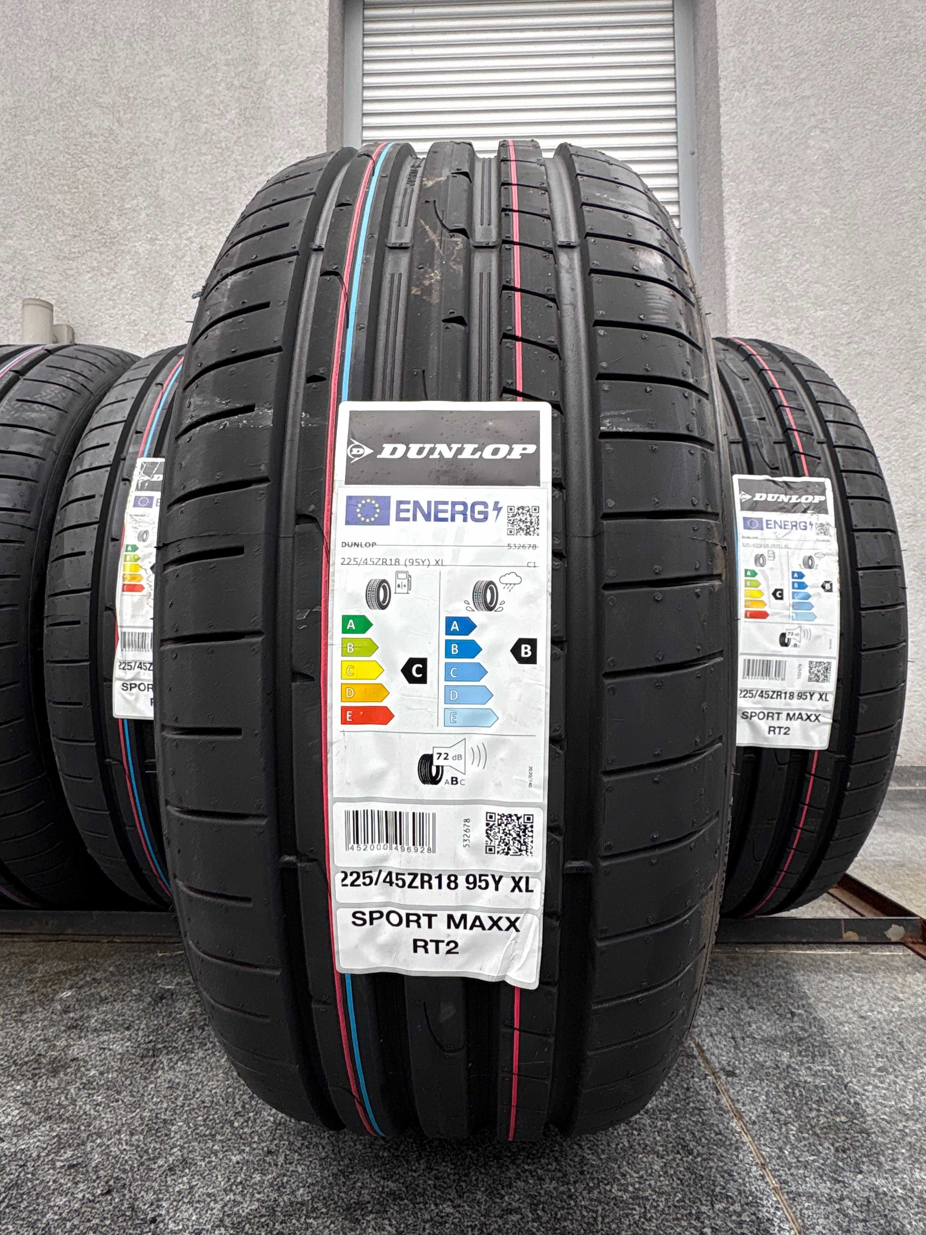Letnia 225/45R18 Dunlop SportMaxxRT2 95Y XL C,B,72db prod. 2024r