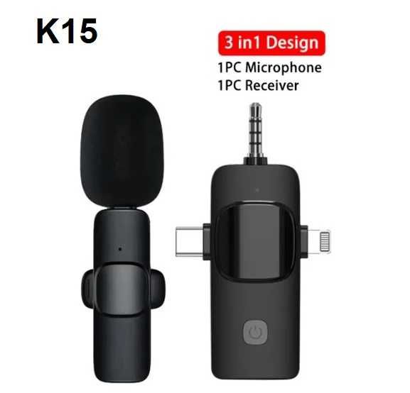 Microfone de Lapela Sem Fios Novo e Profissional