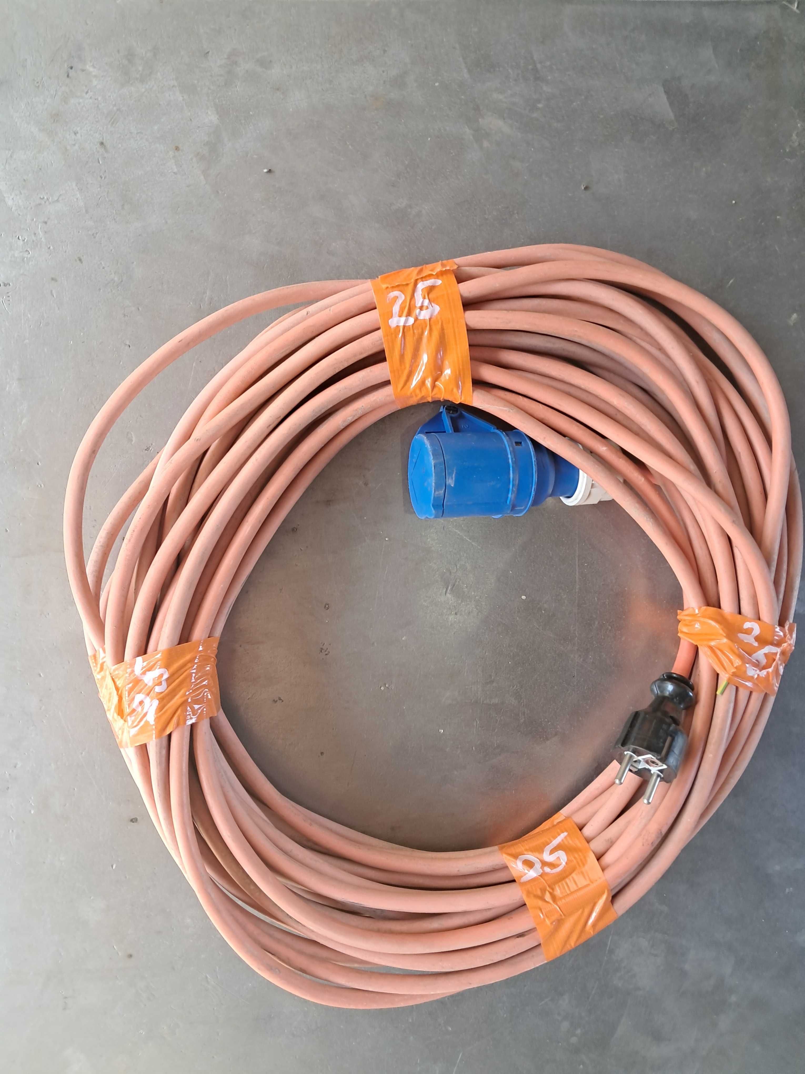 Przewód przedłużacz kabel do przyczepy kempingowej 3 x 2,5mm, 16A 25m