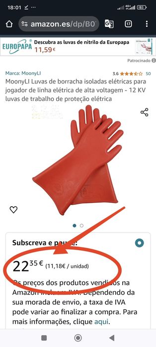 luvas isoladas de eletricista tensão de teste 12000v
Tensão de t
