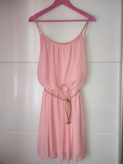 Vestido rosa claro de cerimônia - novo