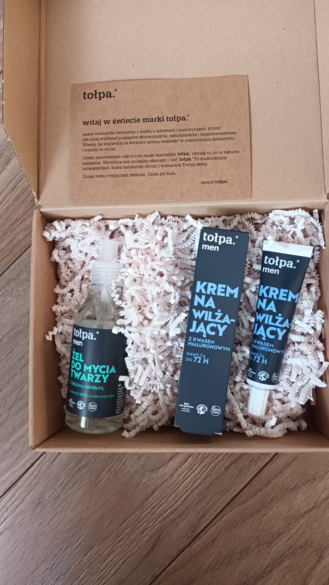 Tołpa men, zestaw krem nawilżający z kwasem hliauronowym 40 ml +żel