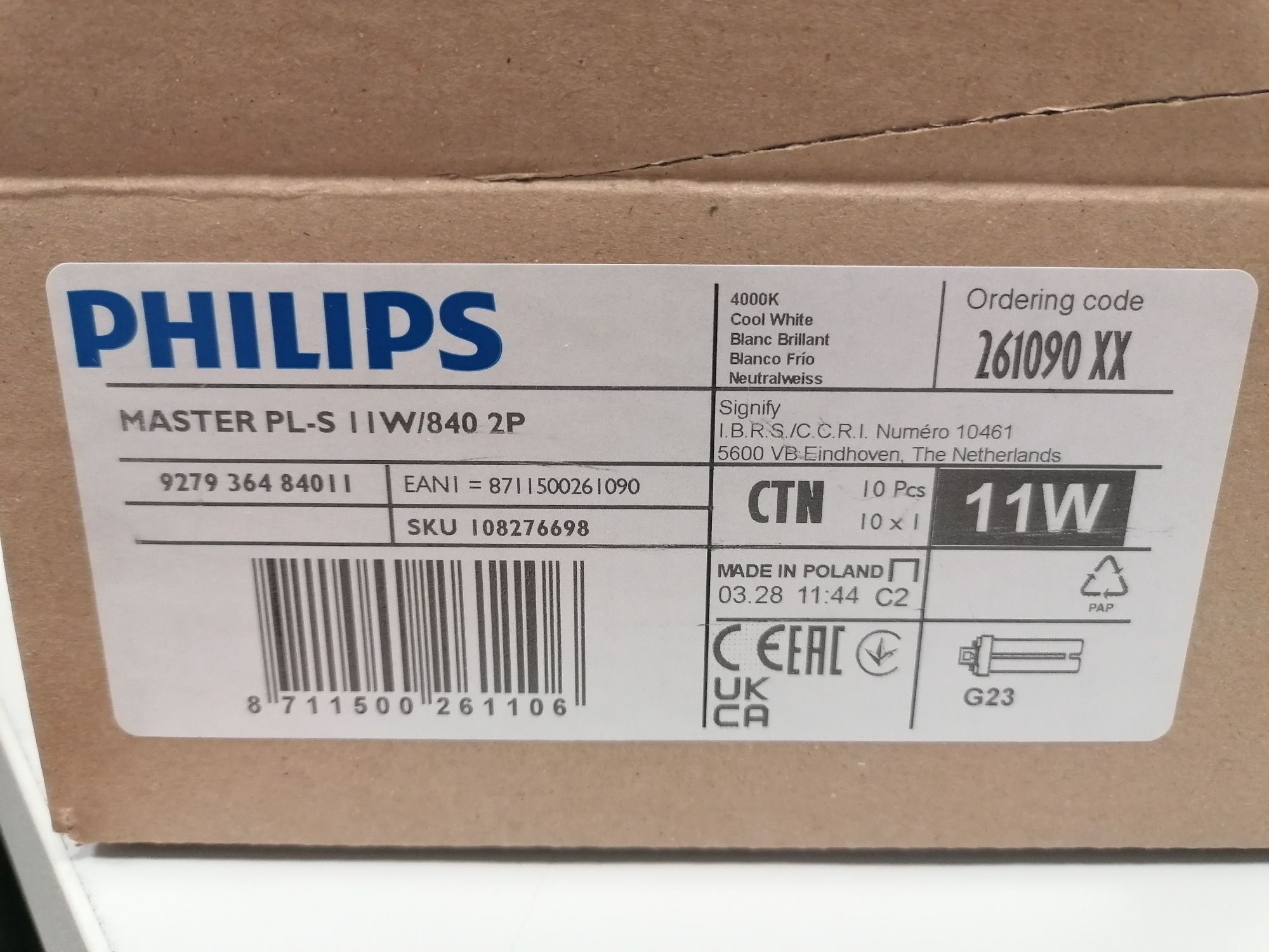 Philips Master PL-S 2P 11W/840 - nowe 10 szt.