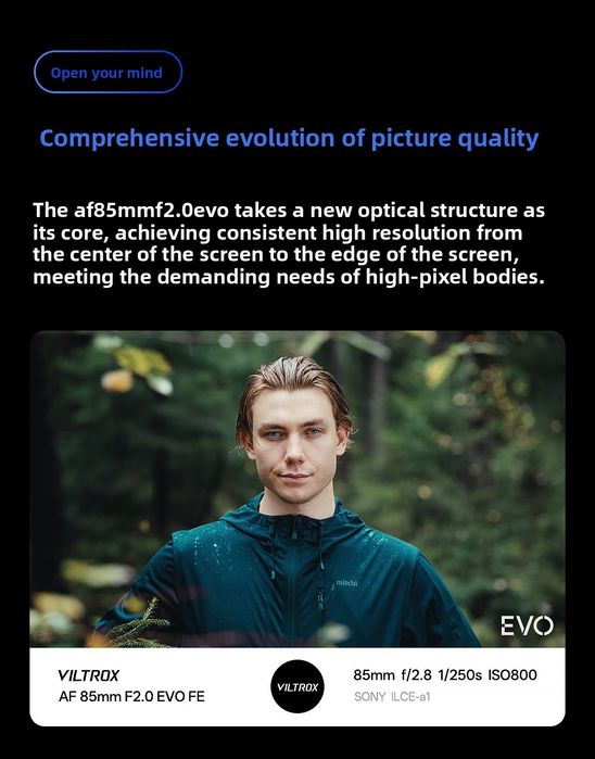 Объектив Viltrox AF 85mm F2 EVO FE для Sony