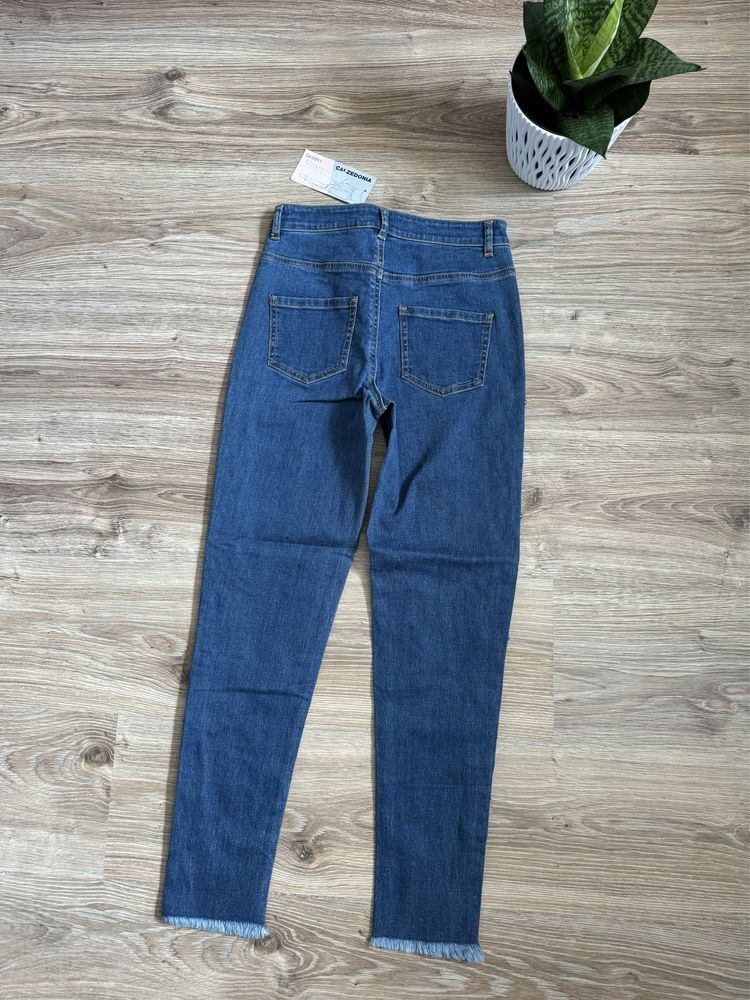Cena z metki 185zł. Calzedonia xs/34 bawełniane spodnie skinny jeans.