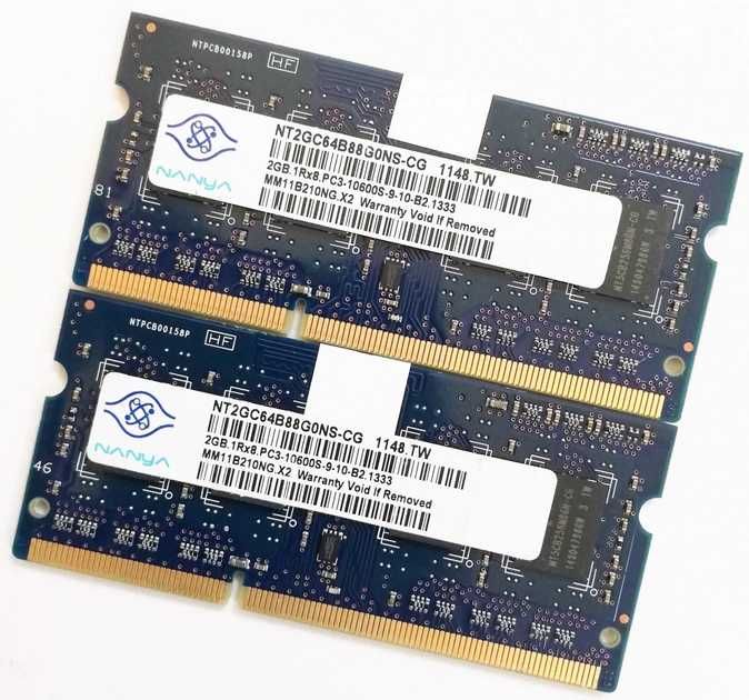 Пара оперативной памяти для ноутбука Nanya DDR3 4Gb (2Gb+2Gb)