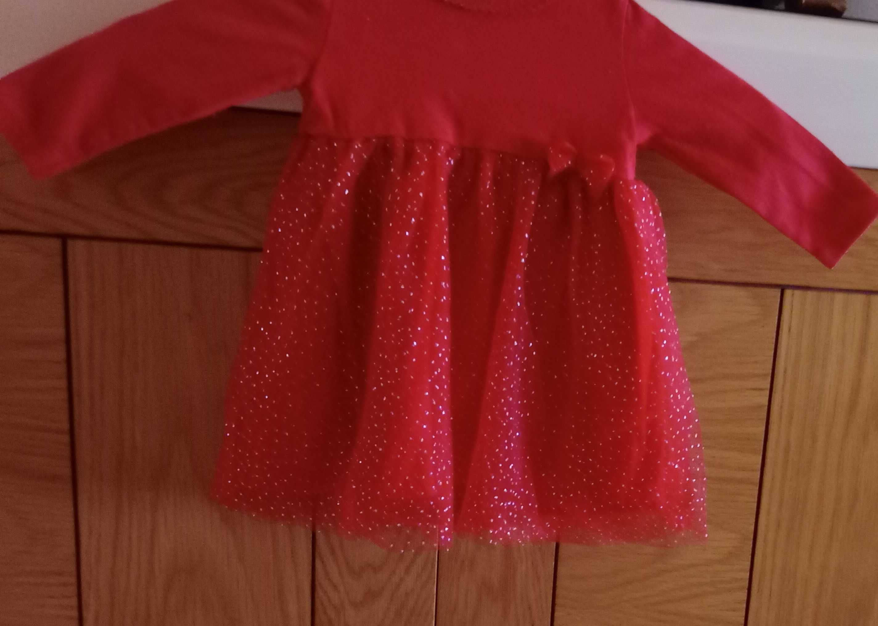 Vestido saia em tule com brilhantes, forrado a algodão, 6-9 meses  C&A