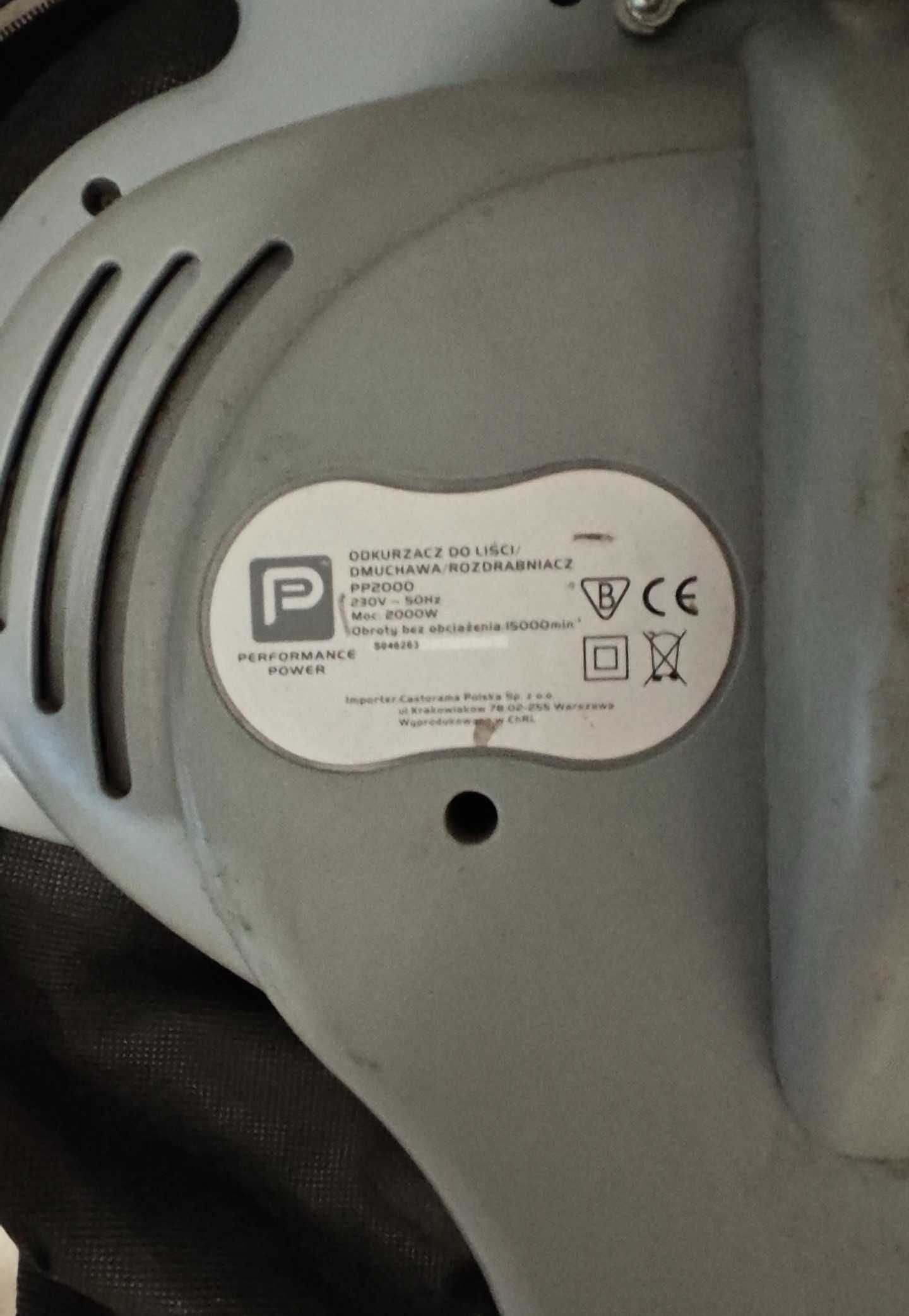 Odkurzacz do liści Dmuchawa Rozdrabniacz Performance Power PP2000